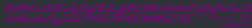 RegistryBrk-Schriftart – Violette Schriften auf schwarzem Hintergrund