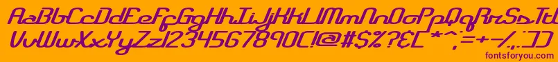 RegistryBrk Font – Purple Fonts on Orange Background