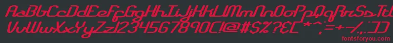 RegistryBrk Font – Red Fonts on Black Background