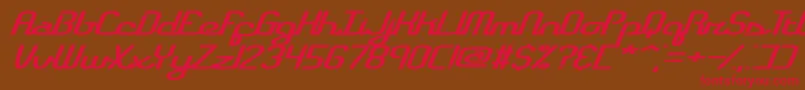 RegistryBrk Font – Red Fonts on Brown Background