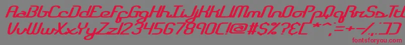 フォントRegistryBrk – 赤い文字の灰色の背景