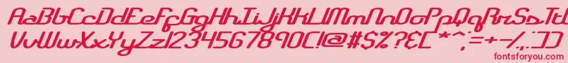 RegistryBrk Font – Red Fonts on Pink Background