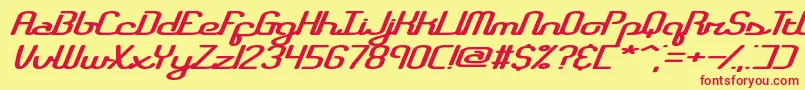 RegistryBrk Font – Red Fonts on Yellow Background