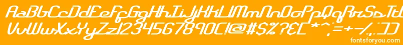 RegistryBrk Font – White Fonts on Orange Background