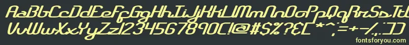 RegistryBrk Font – Yellow Fonts on Black Background