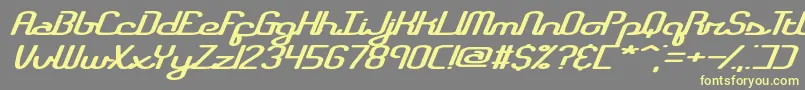 RegistryBrk Font – Yellow Fonts on Gray Background