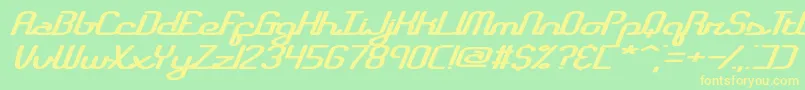 RegistryBrk Font – Yellow Fonts on Green Background