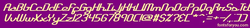 RegistryBrk Font – Yellow Fonts on Purple Background