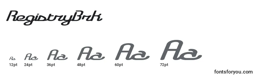 RegistryBrk Font Sizes