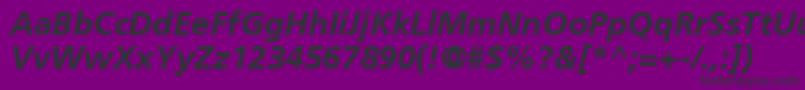 PalmaSsiBoldItalic Font – Black Fonts on Purple Background