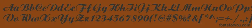 Scripbit Font – Black Fonts on Brown Background