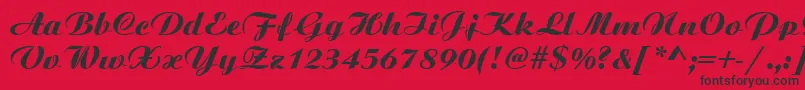 Scripbit Font – Black Fonts on Red Background