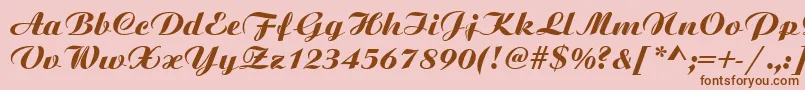 More about Scripbit Font Scripbit Font – Brown Fonts on Pink Background