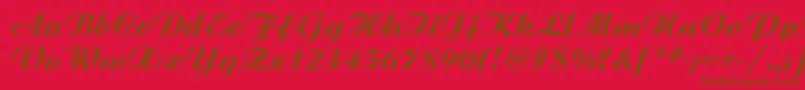 Police Scripbit – polices brunes sur fond rouge