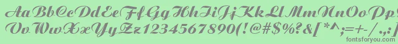 Fonte Scripbit – fontes cinzas em um fundo verde