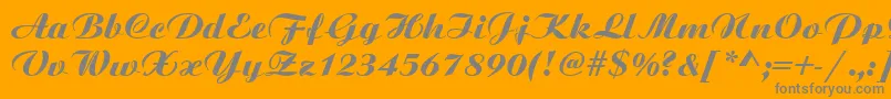 Scripbit-Schriftart – Graue Schriften auf orangefarbenem Hintergrund