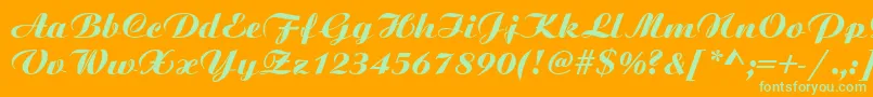 Scripbit Font – Green Fonts on Orange Background