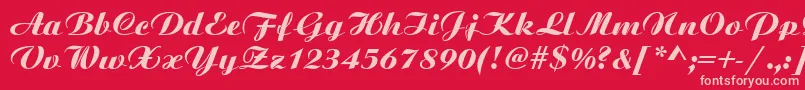 Scripbit Font – Pink Fonts on Red Background