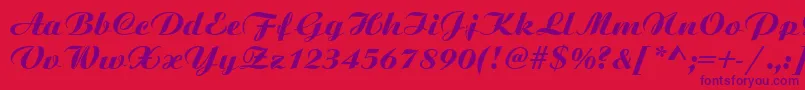 fuente Scripbit – Fuentes Moradas Sobre Fondo Rojo
