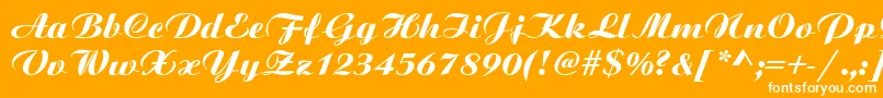 fuente Scripbit – Fuentes Blancas Sobre Fondo Naranja