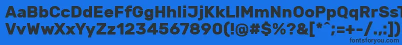 RubikBold Font – Black Fonts on Blue Background