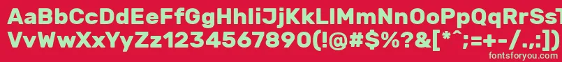 Czcionka RubikBold – zielone czcionki na czerwonym tle