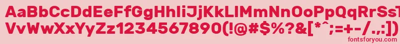 RubikBold Font – Red Fonts on Pink Background