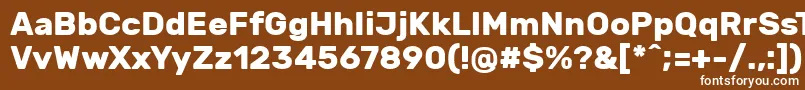 フォントRubikBold – 茶色の背景に白い文字