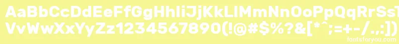 RubikBold Font – White Fonts on Yellow Background