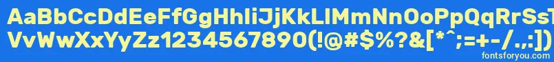 RubikBold Font – Yellow Fonts on Blue Background