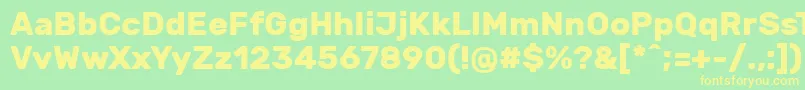 RubikBold Font – Yellow Fonts on Green Background