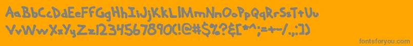 Handmeds Font – Gray Fonts on Orange Background