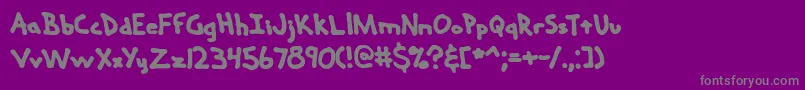 Handmeds-Schriftart – Graue Schriften auf violettem Hintergrund