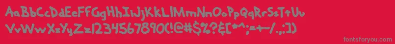 フォントHandmeds – 赤い背景に灰色の文字