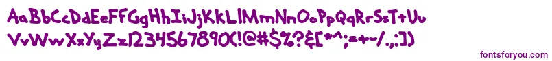 Handmeds Font – Purple Fonts on White Background