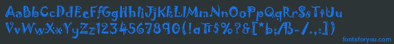 JokermanLetPlain.1.0 Font – Blue Fonts on Black Background