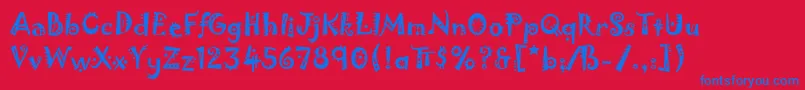 Police JokermanLetPlain.1.0 – polices bleues sur fond rouge