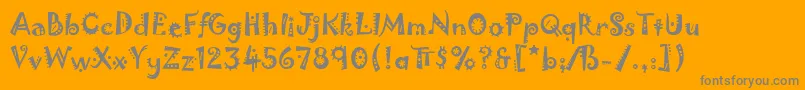 JokermanLetPlain.1.0 Font – Gray Fonts on Orange Background