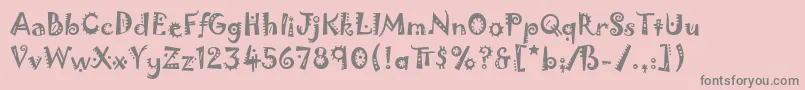 JokermanLetPlain.1.0 Font – Gray Fonts on Pink Background
