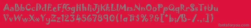 JokermanLetPlain.1.0 Font – Gray Fonts on Red Background