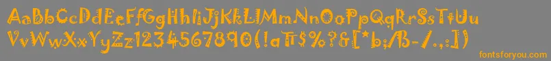 JokermanLetPlain.1.0-Schriftart – Orangefarbene Schriften auf grauem Hintergrund