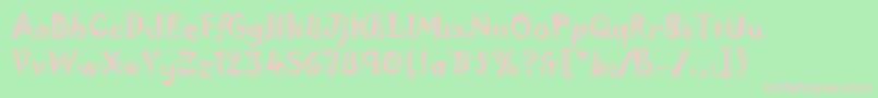 JokermanLetPlain.1.0 Font – Pink Fonts on Green Background