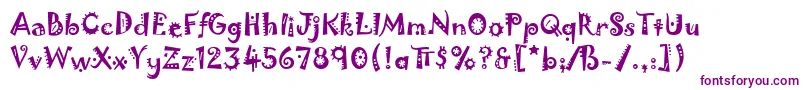 Czcionka JokermanLetPlain.1.0 – fioletowe czcionki