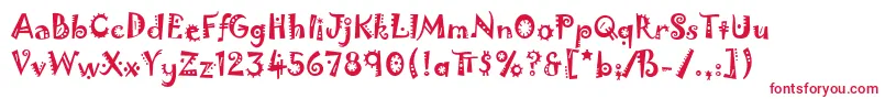 JokermanLetPlain.1.0 Font – Red Fonts on White Background