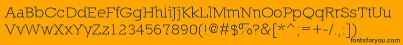 NillandSmallcaps Font – Black Fonts on Orange Background