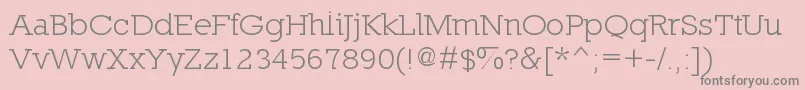 NillandSmallcaps Font – Gray Fonts on Pink Background