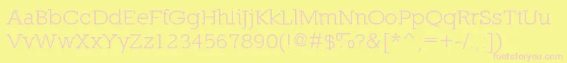 NillandSmallcaps Font – Pink Fonts on Yellow Background