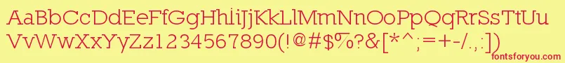 NillandSmallcaps Font – Red Fonts on Yellow Background