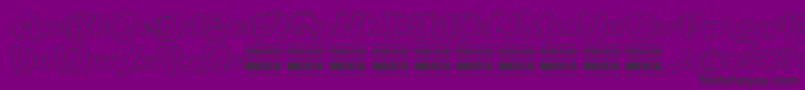 RoughrakoonoutPersonal Font – Black Fonts on Purple Background
