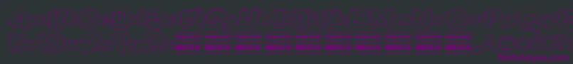 RoughrakoonoutPersonal Font – Purple Fonts on Black Background